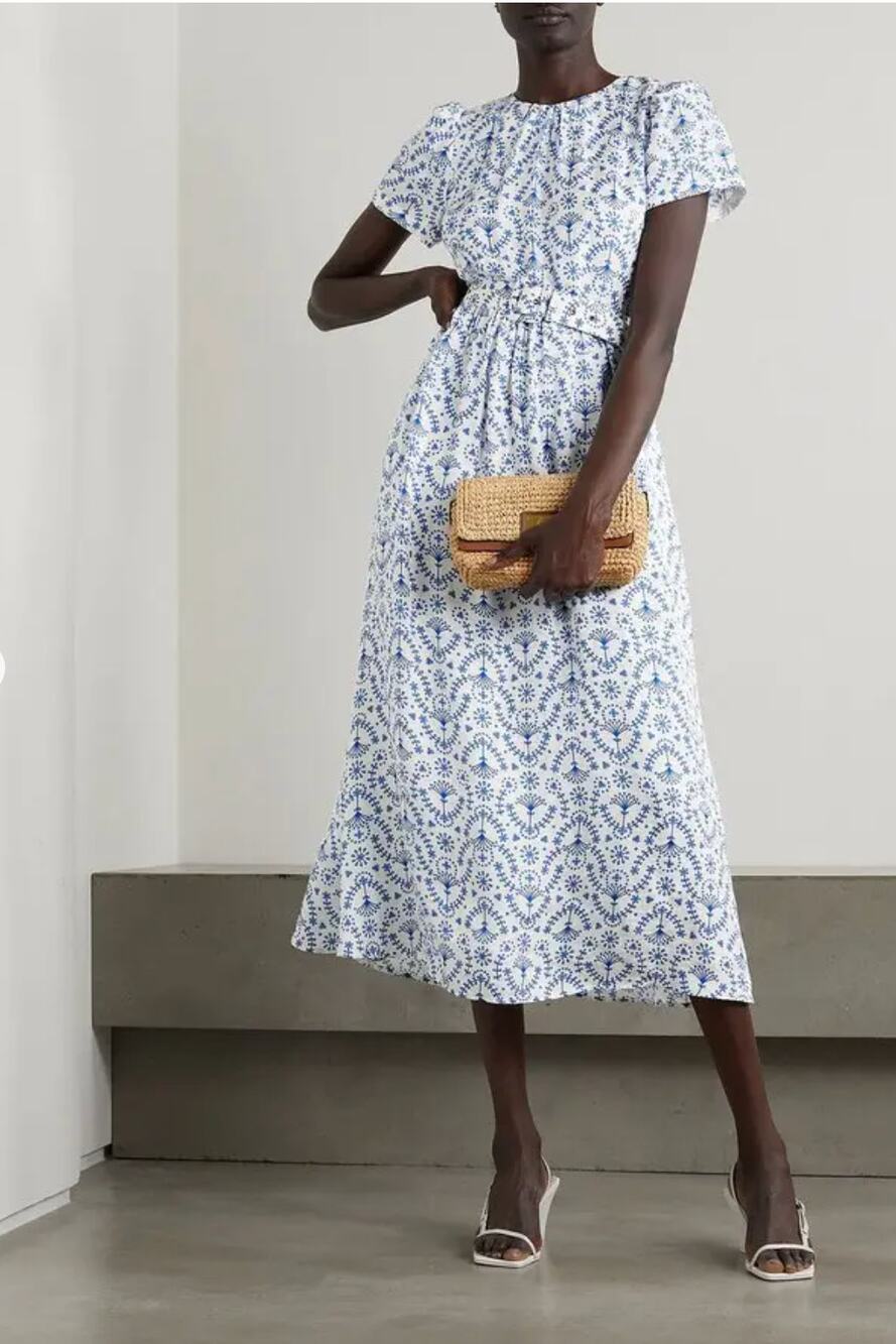 CEFINN Nina Printed Jaquard Midi Dress Size 8